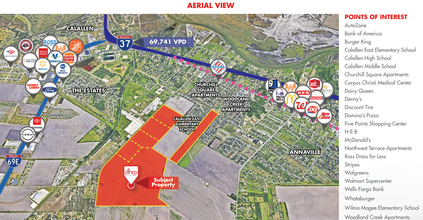 Fm 1694, Corpus Christi, TX - aerial  map view