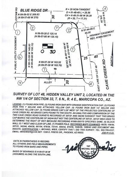 5825 E Blue Ridge Dr, Cave Creek, AZ for sale - Site Plan - Image 1 of 3