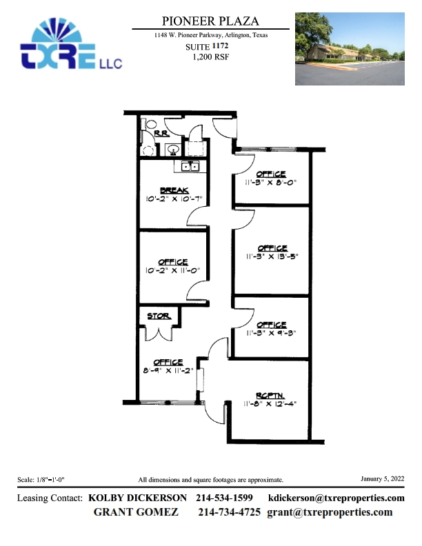 1114 W Pioneer Pkwy, Arlington, TX for lease Floor Plan- Image 1 of 1