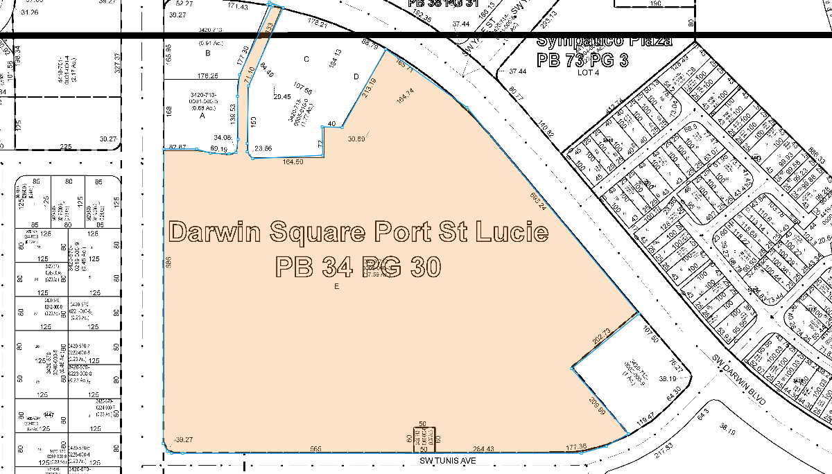 3253 SW Port St Lucie Blvd, Port Saint Lucie, FL for lease Plat Map- Image 1 of 2