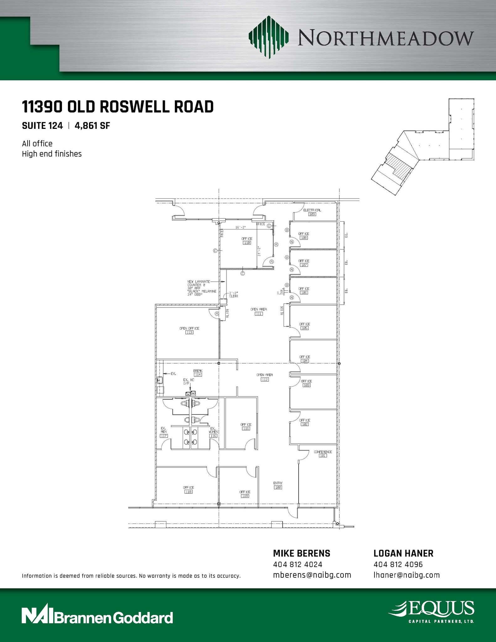 11390 Old Roswell Rd, Alpharetta, GA for lease Floor Plan- Image 1 of 2