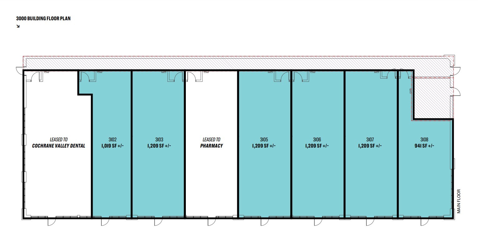 100 Horse Creek Rd, Cochrane, AB for lease Floor Plan- Image 1 of 1