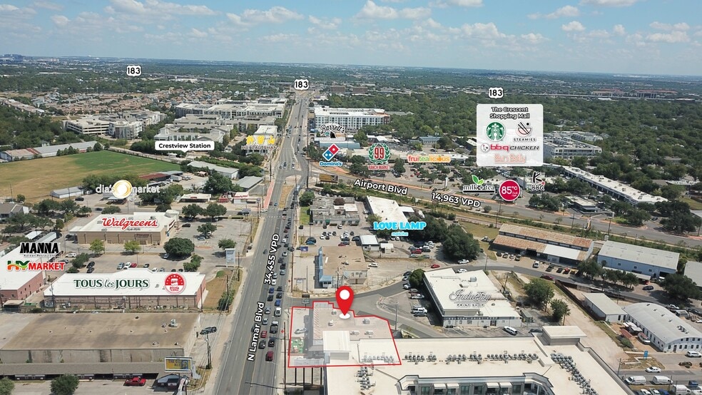 6719 N Lamar Blvd, Austin, TX for lease - Aerial - Image 2 of 20