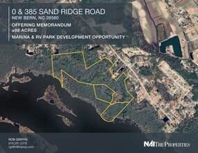385 Sand Ridge Rd, New Bern, NC - AERIAL map view