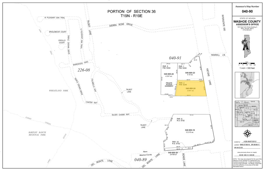 5301 Kietzke Ln, Reno, NV for lease - Plat Map - Image 2 of 2