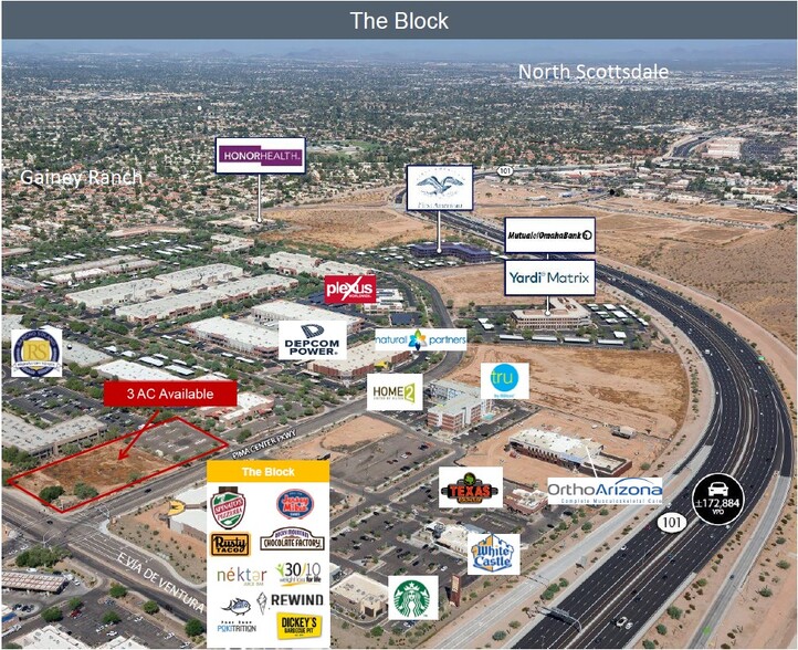 Loop 101 & Via De Ventura, Scottsdale, AZ for sale - Aerial - Image 1 of 1