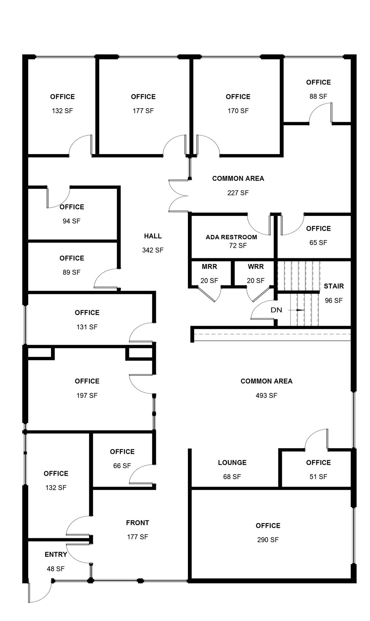 2411 Grand Ave, Des Moines, IA for sale Typical Floor Plan- Image 1 of 1