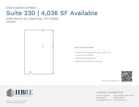2100 Church St, Nashville, TN for lease Site Plan- Image 1 of 1