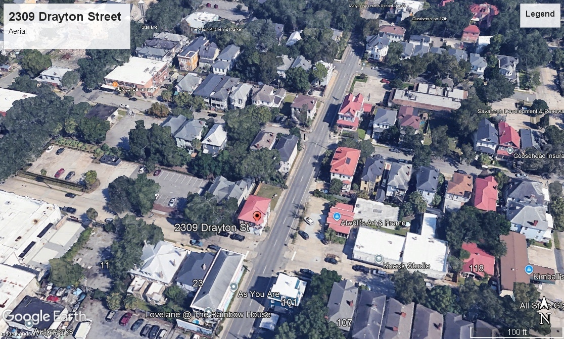 2309 Drayton Street St, Savannah, GA for sale Aerial- Image 1 of 2