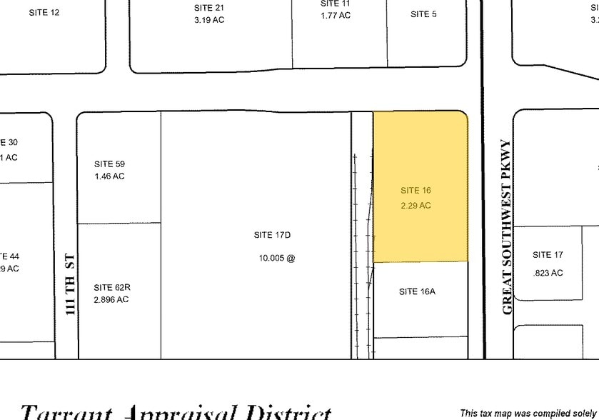 841 N Great Southwest Pky, Arlington, TX for sale - Plat Map - Image 1 of 1