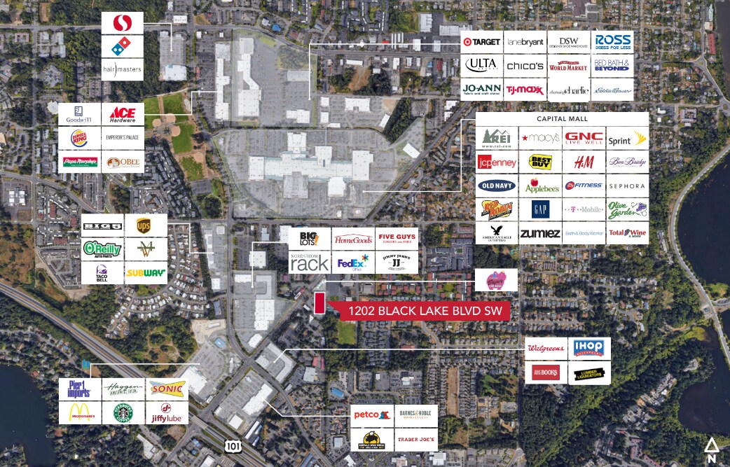 1202 Black Lake Blvd SW, Olympia, WA for lease Aerial- Image 1 of 4