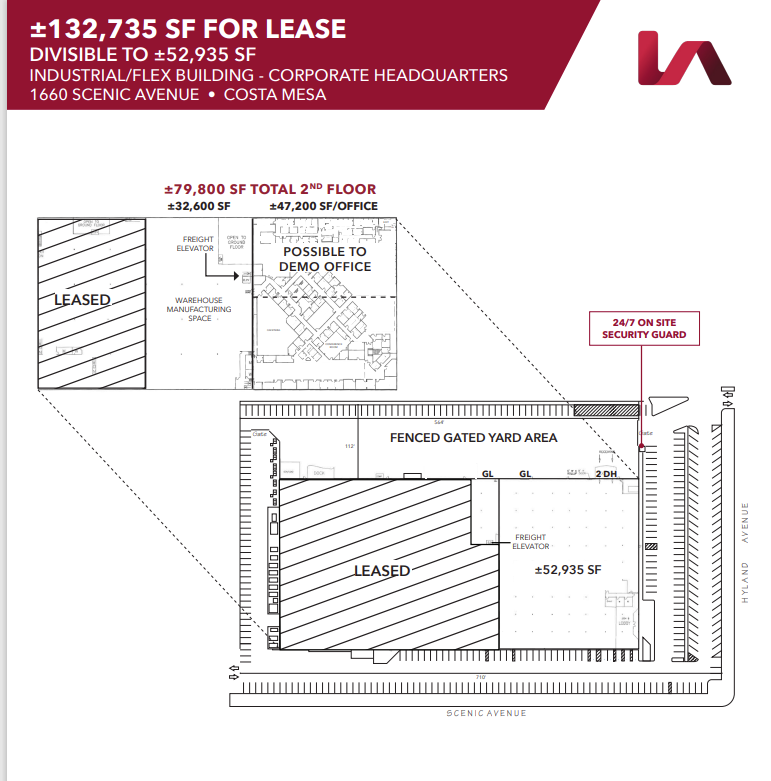 1660 Scenic Ave, Costa Mesa, CA for lease Floor Plan- Image 1 of 1