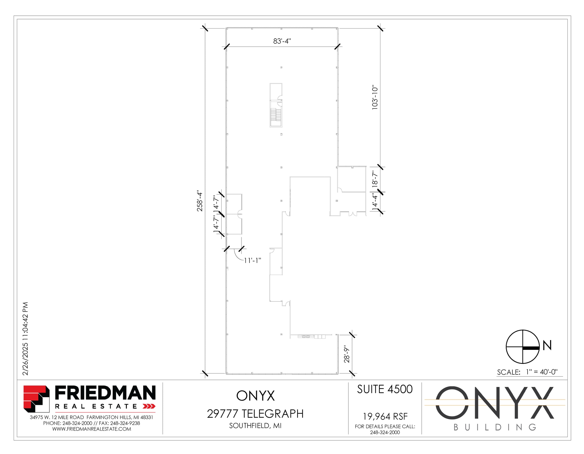 29777 Telegraph Rd, Southfield, MI for lease Floor Plan- Image 1 of 2