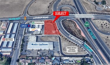 Hwy 99 & Lathrop Rd, Manteca, CA - AERIAL map view - Image1