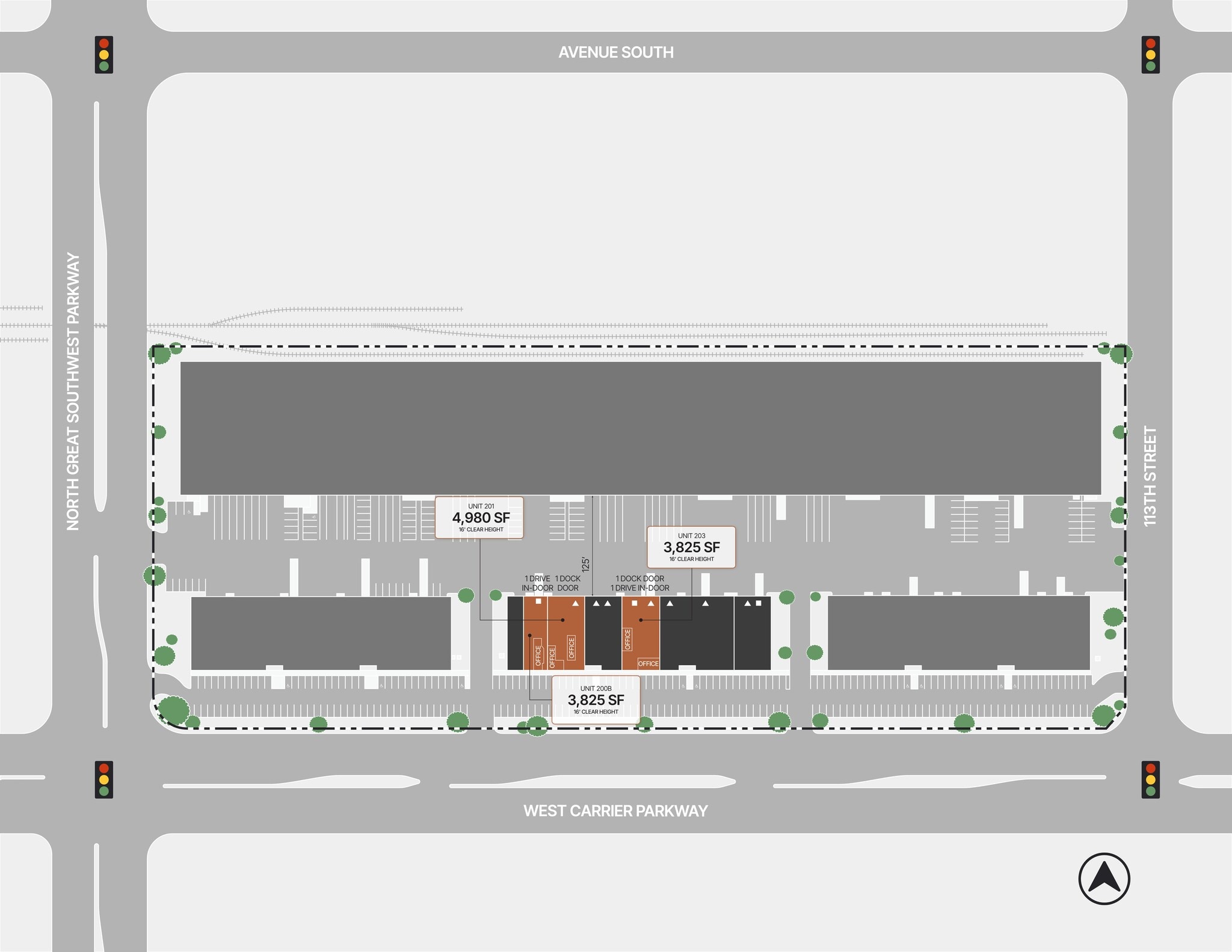 1205 W Carrier Pky, Grand Prairie, TX for lease Site Plan- Image 1 of 1