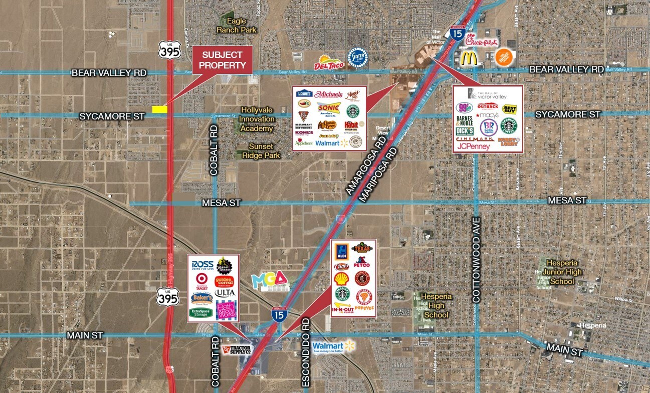 Hwy 395 & Sycamore St, Victorville, CA 92392 Land for Sale