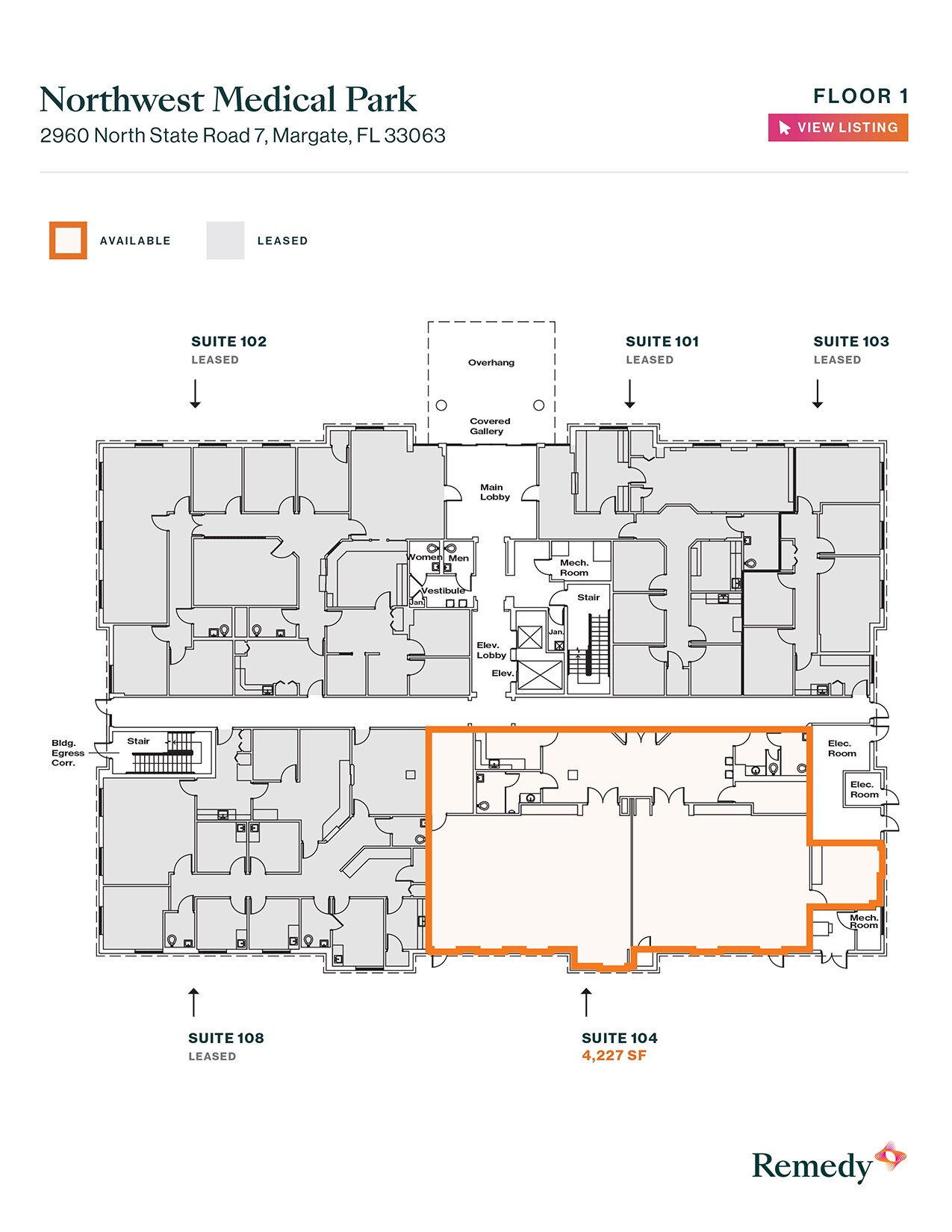 2960 N State Road 7, Margate, FL for lease Floor Plan- Image 1 of 1