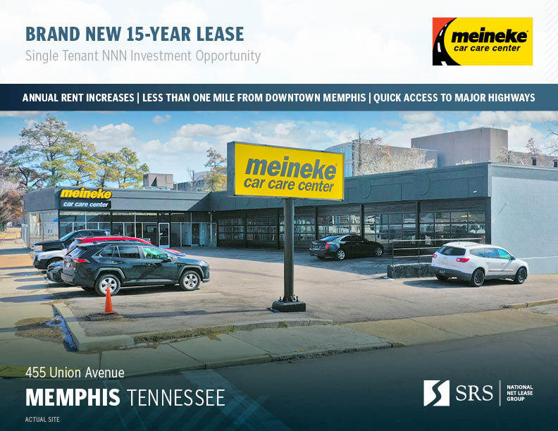 455 Union Ave, Memphis, TN 38103 Meineke New 15 Yr NNN Lease