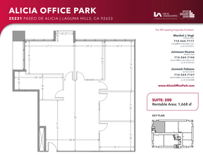 25231 Paseo de Alicia, Laguna Hills, CA for lease Floor Plan- Image 1 of 1