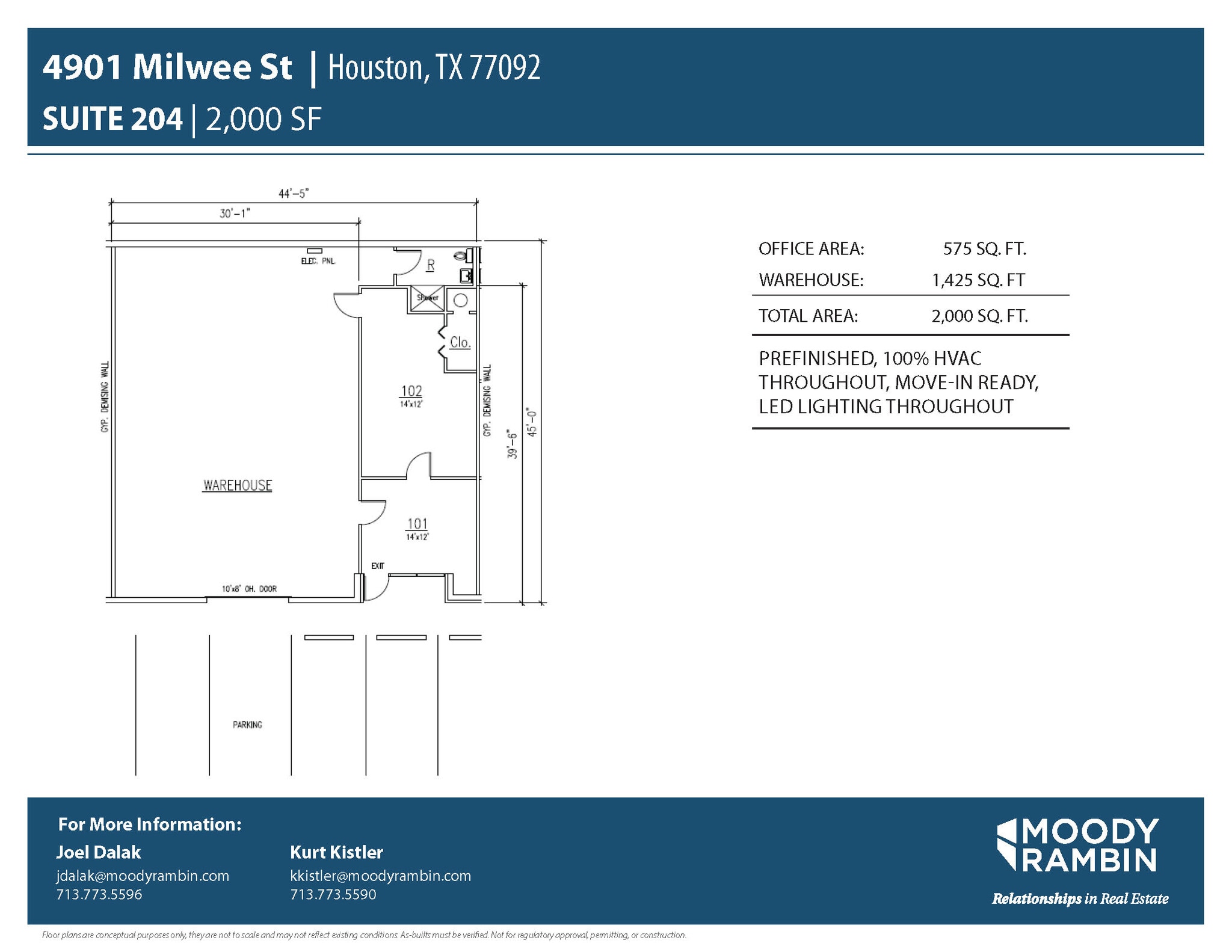 4901 Milwee St, Houston, TX for lease Floor Plan- Image 1 of 6