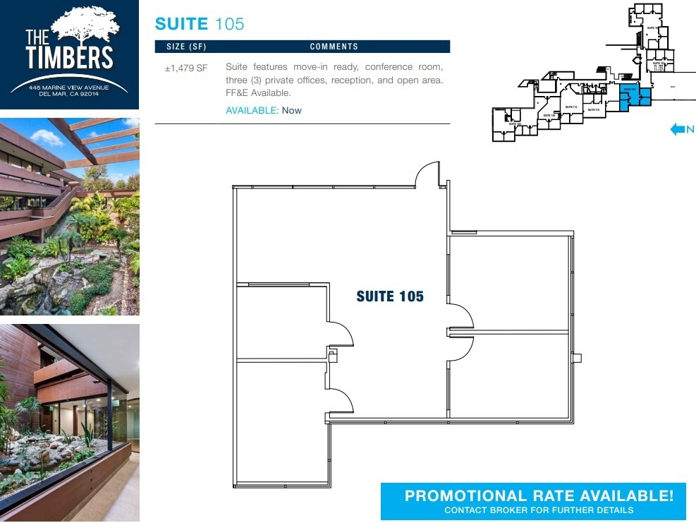 445 Marine View Ave, Del Mar, CA for lease Floor Plan- Image 1 of 1