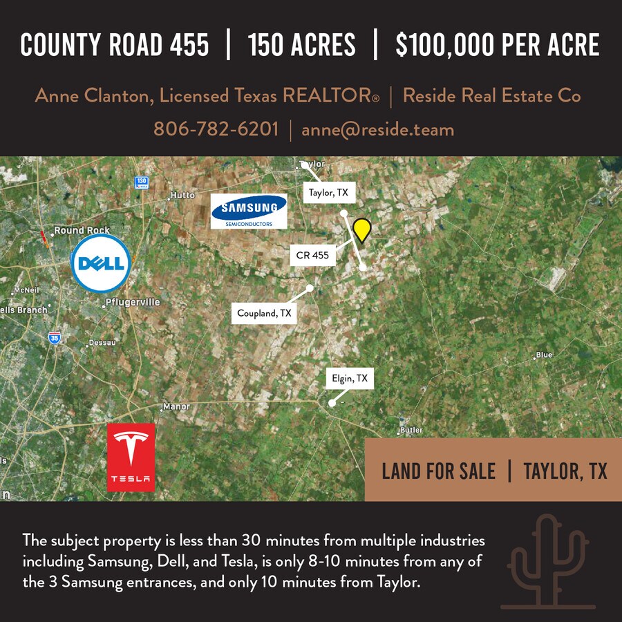 County Road 455, Coupland, TX 78615 Land for Sale