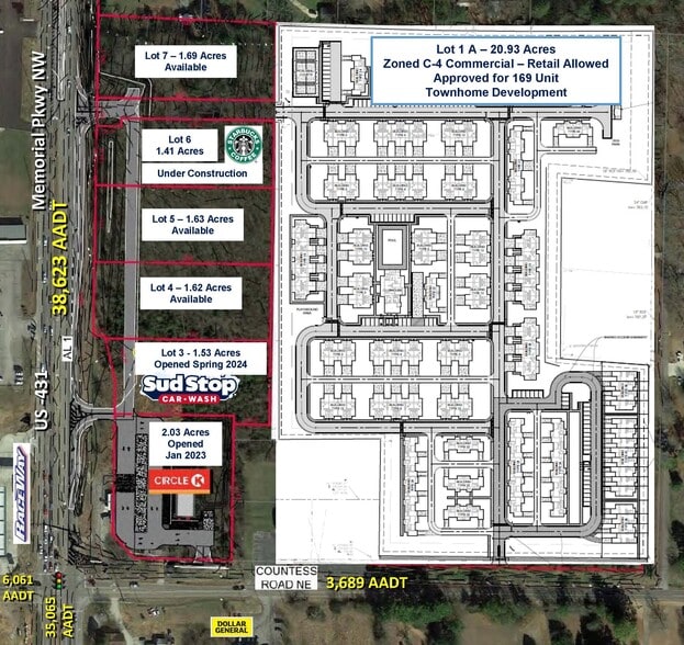 NEC Memorial Pky, Huntsville, AL for sale - Site Plan - Image 2 of 4