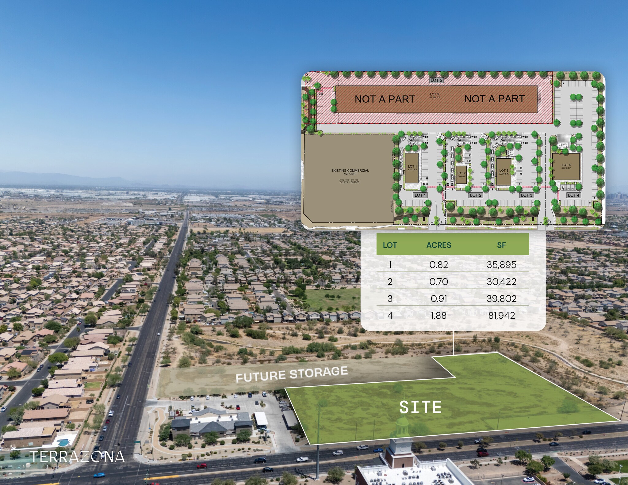 NEC 43rd & Baseline Rd, Laveen, AZ for sale Aerial- Image 1 of 6