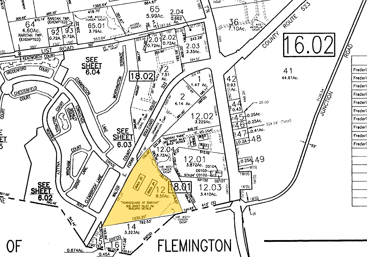 5 Walter E Foran Blvd, Flemington, NJ for sale Plat Map- Image 1 of 1
