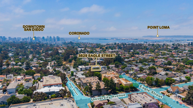 3829 Eagle St, San Diego, CA - aerial  map view