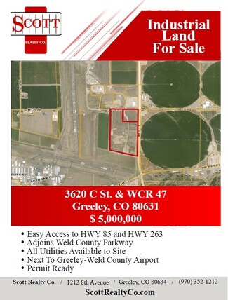 More details for 3620 C St. & WCR 47, Greeley, CO - Land for Sale