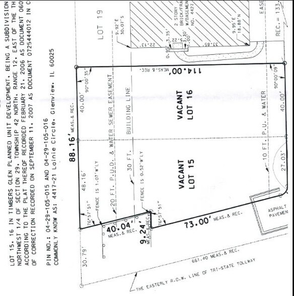 4421 Lainie Cir, Glenview, IL for sale - Plat Map - Image 1 of 1