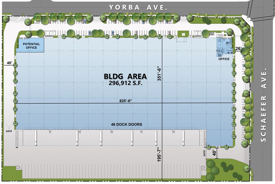 13610 Yorba Ave, Chino, CA for lease - Site Plan - Image 2 of 3