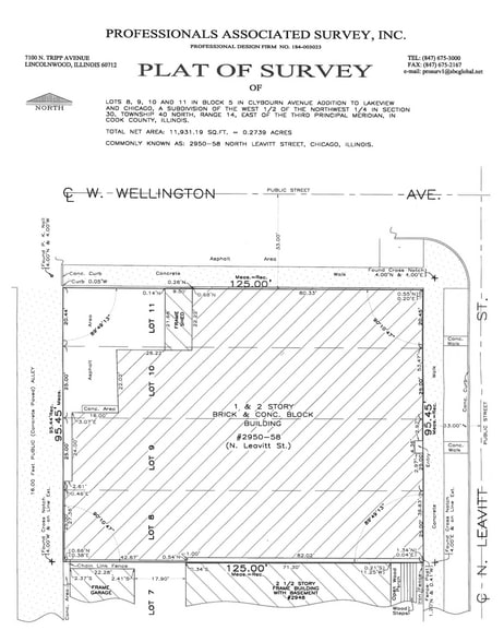 2950-2958 N Leavitt St, Chicago, IL for sale - Plat Map - Image 2 of 18