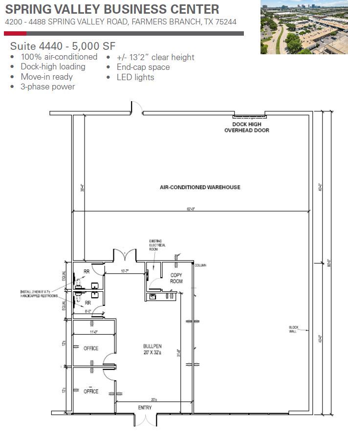 4440-4460 Spring Valley Rd, Dallas, TX for lease Floor Plan- Image 1 of 1