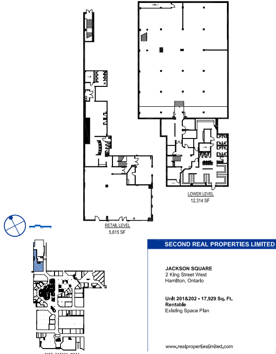 100, 110, and 120 King St W, Hamilton, ON for lease Floor Plan- Image 1 of 1