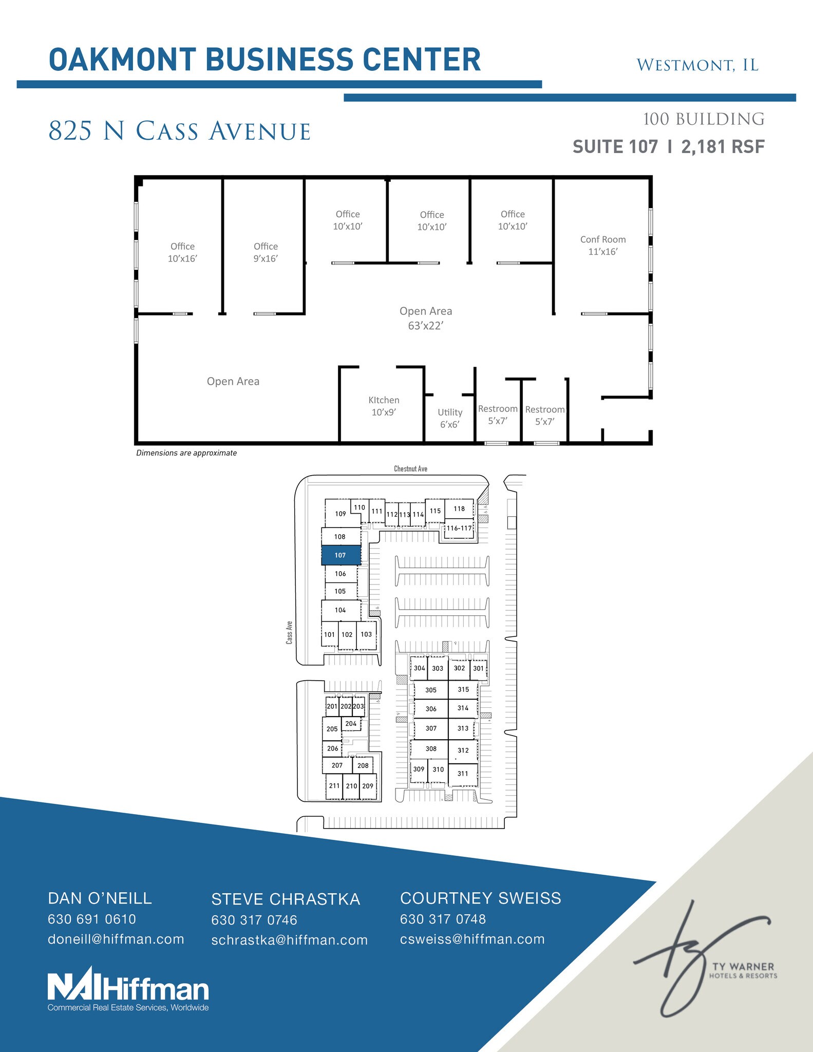825 N Cass Ave, Westmont, IL for lease Floor Plan- Image 1 of 1