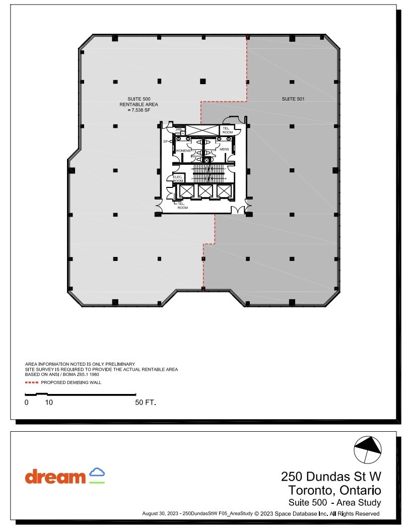 250 Dundas St W, Toronto, ON for lease Floor Plan- Image 1 of 1