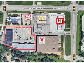 14451-14543 W Center Rd, Omaha, NE - AERIAL  map view