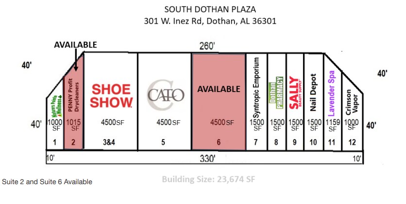 301 W Inez Rd, Dothan, AL for lease - Site Plan - Image 2 of 2