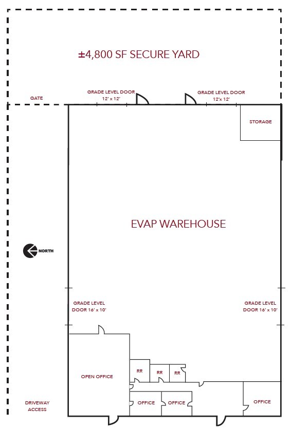 5611 S 24th St, Phoenix, AZ for lease Floor Plan- Image 1 of 1