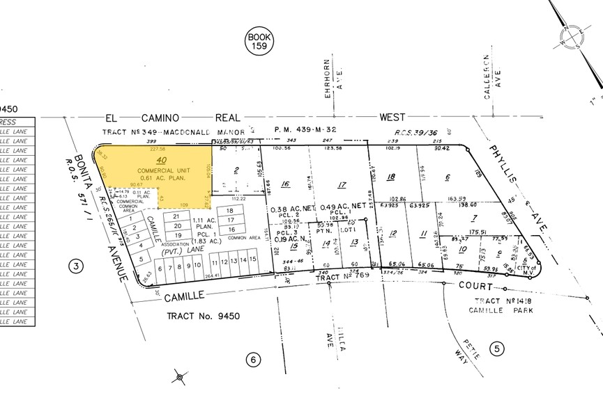 399 W El Camino Real, Mountain View, CA for lease - Plat Map - Image 2 of 4