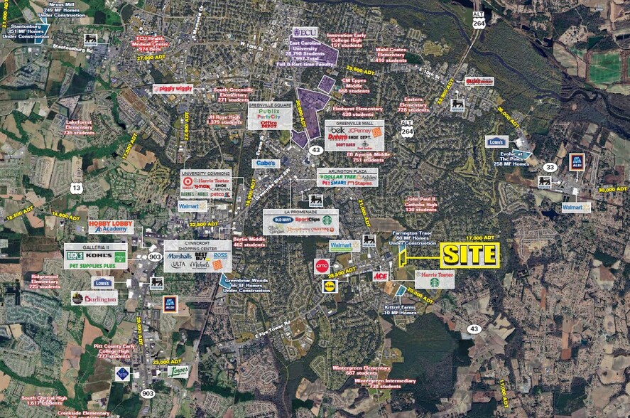 2340 Fire Tower dr, Greenville, NC for sale - Aerial - Image 1 of 4