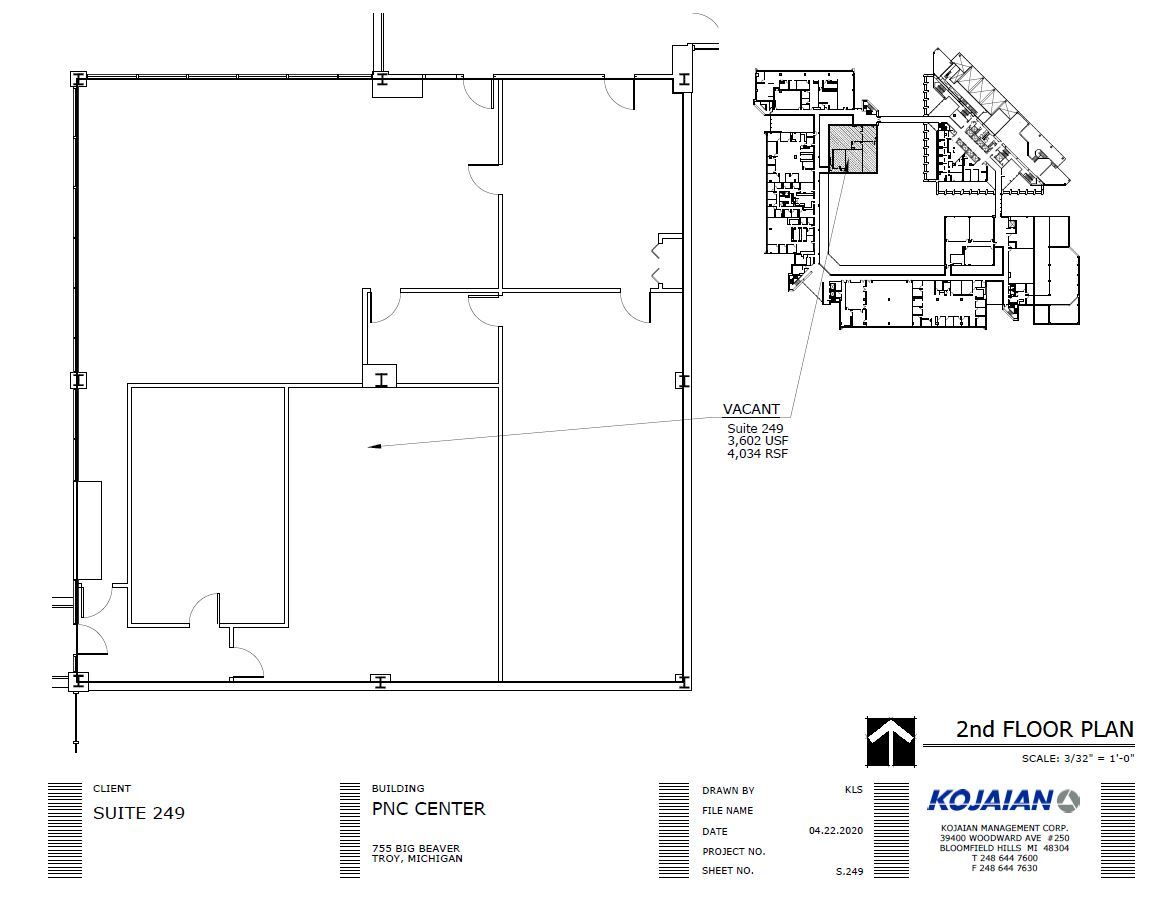 755 W Big Beaver Rd, Troy, MI for lease Floor Plan- Image 1 of 1