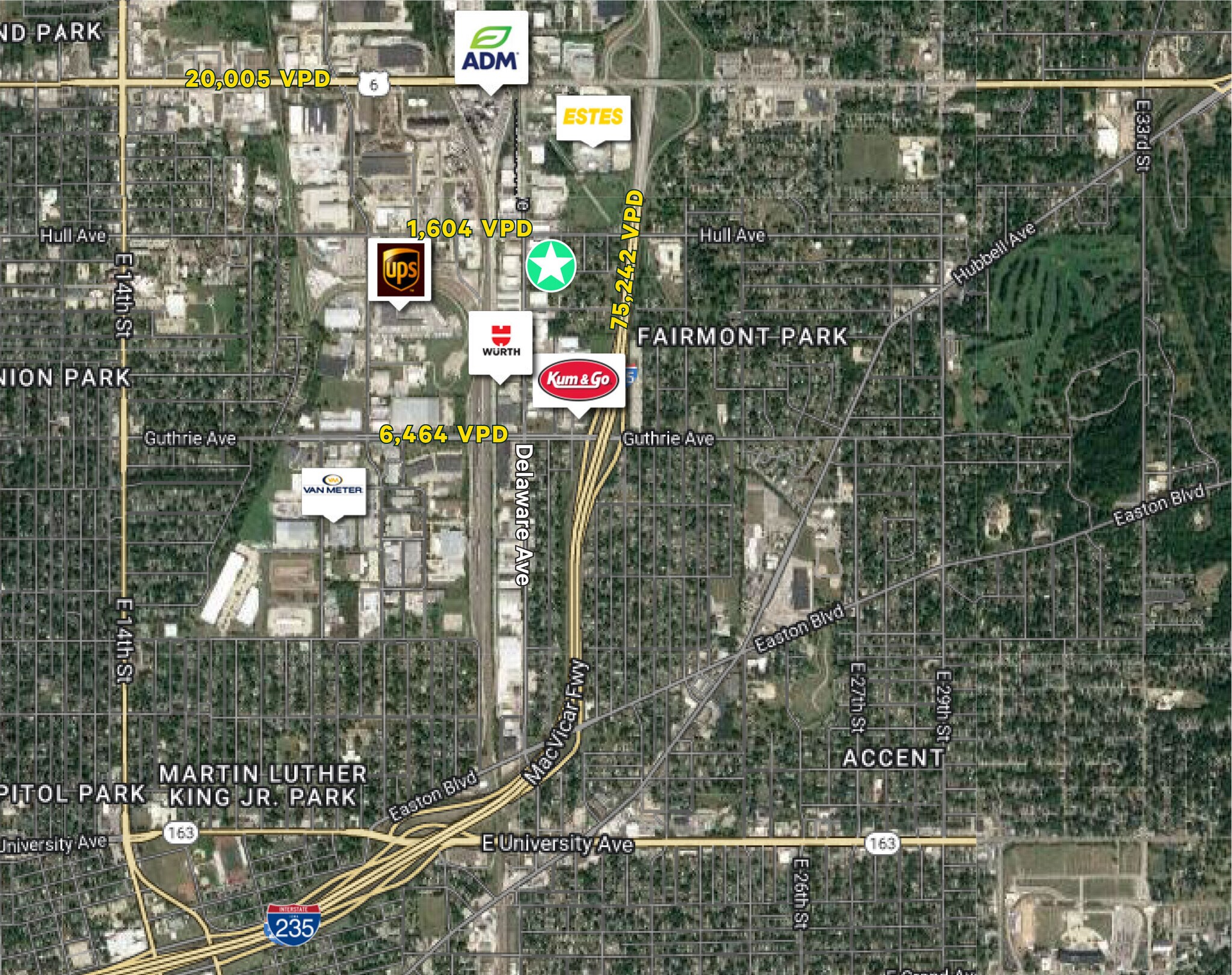 2101 Hull Ave, Des Moines, IA for sale Aerial- Image 1 of 1