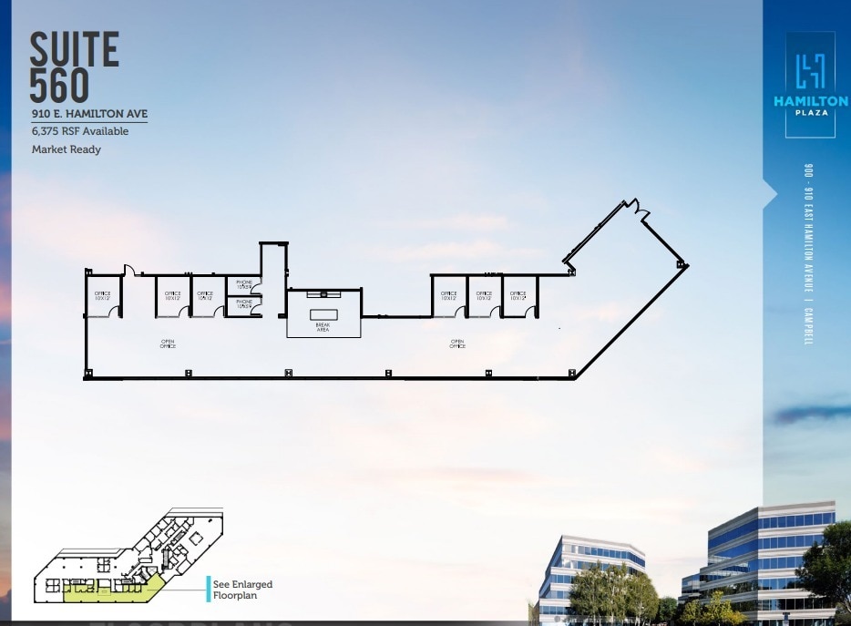 900 E Hamilton Ave, Campbell, CA for lease Floor Plan- Image 1 of 1