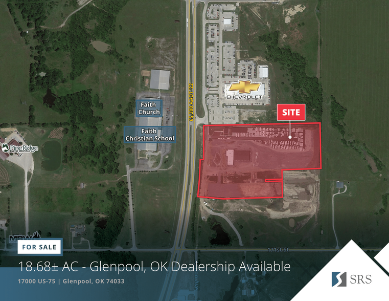 17000 S Highway 75, Glenpool, OK for sale - Aerial - Image 1 of 4