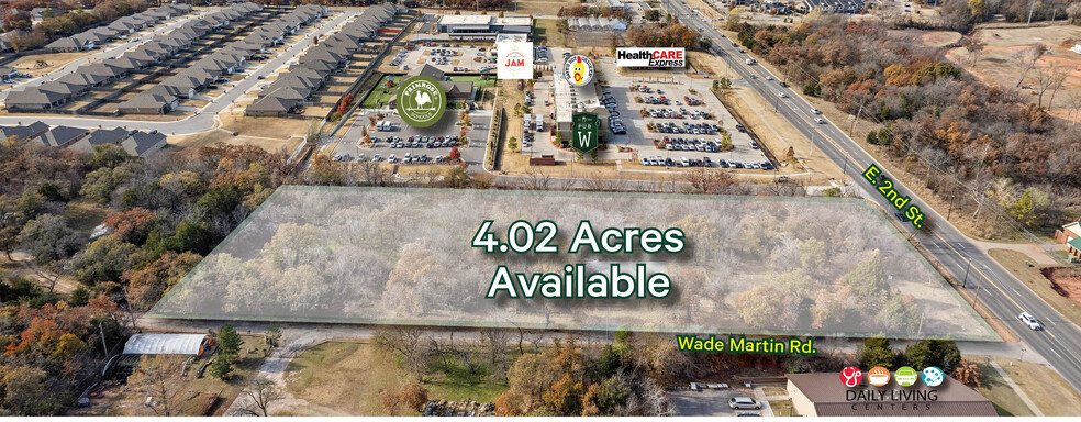 SWC of 2nd St & Wade Martin Rd, Edmond, OK for sale - Aerial - Image 2 of 2