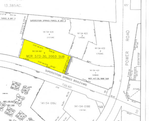 6638-6640 E Superstition Springs Blvd, Mesa, AZ for lease - Plat Map - Image 2 of 16