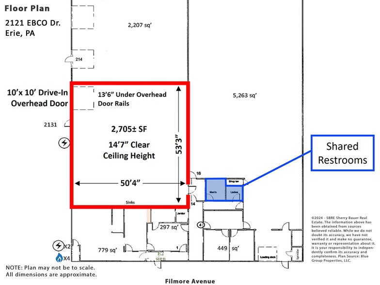 2126 Filmore Ave, Erie, PA for lease - Floor Plan - Image 2 of 10